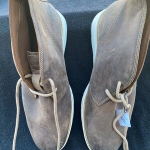 Cole Haan Brown Chukka Boots Suede Minimalist Design